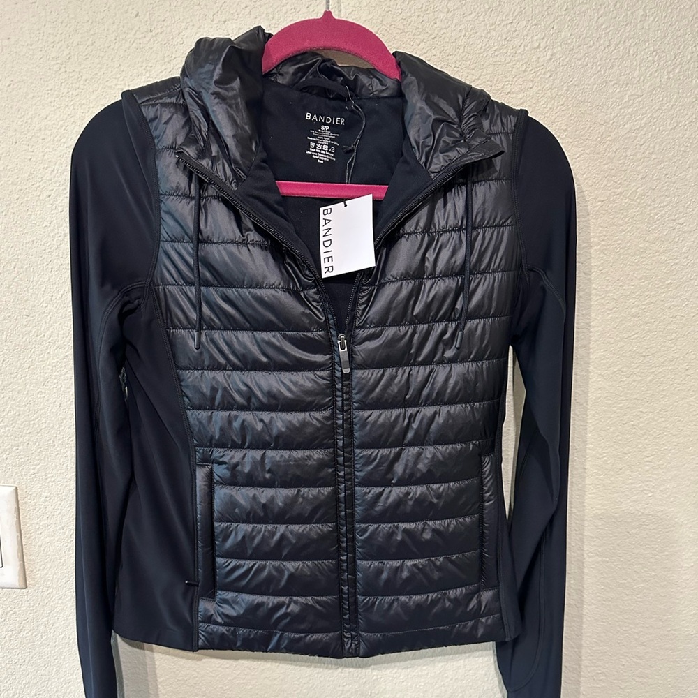 Bandier Mix Puffer Pro Fleece Full Zip Jacket